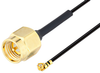 SMA Male to UMCX 2.5 Plug Cable 12 Inch Length Using 1.37mm Coax, RoHS - PE3CA1025-12 - Pasternack