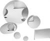 Silver Rectangular Plane Mirrors, Laser Quality - Image