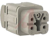 POWER CONNECTOR; 400 V (VDE), 600 V (UL, CSA), 250 V (SEV); FEMALE; SOCKET; 4 - 70124316 - Allied Electronics, Inc.