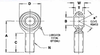 CM (Male) 2 Piece, Metal to Metal Rod End Bearing -- CM7