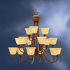 1726LBZ Large Chandeliers-Glass Shade - 721320 - Capital Lighting, Inc.