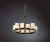 FAL-8763-12-DBRZ Mid. Chandeliers-Pillar Candle - 750445 - Capital Lighting, Inc.