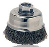Dynabrade Steel Cup Brush - Arbor Attachment - 3 in Diameter - 3/8-24 UNF Center Hole - 0.014 in Bristle Diameter - 78813 -- 616026-78813 - Image
