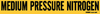 Brady B-946 Vinyl Self-Adhesive Pipe Marker - 2 1/4 in Height - 2 in Character Height - 14 in Length - Printed Msg = MEDIUM PRESSURE NITROGEN - 90261 - 754473-90261 - R. S. Hughes Company, Inc.