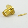 SMA Female Connector Tab Terminal Solder Attachment 4 Hole Flange - SC7573 - Fairview Microwave Inc.