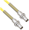 Halogen Free Cable Assembly TRB Non-Insulated Bulk Head 3-Lug Cable Jack to Jack with Bend Reliefs .245