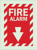 Brady Bradyglo B-324 Polyester Rectangle Fire Alarm Sign - 10 in Width x 14 in Height - TEXT: FIRE ALARM - 80161 - 754476-80161 - R. S. Hughes Company, Inc.
