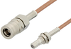 SMB Plug to SMB Jack Bulkhead Cable 36 Inch Length Using RG178 Coax - PE33676-36 - Pasternack