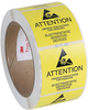 Label, Esd Warning, Yellow, 4 X 4; Label Type Scs - 46F7442 - Newark, An Avnet Company