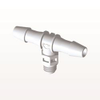 Threaded T Connector Barbed, White - MT530 - Qosina Corp.