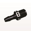 Threaded Connector, Barbed, Black - N8S831 - Qosina Corp.