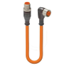 M12 to M12 cordset, Automotive Line, male to female, 4-pin, A-coded, -- RST 4-RKWT 4-1006 - Image