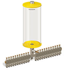 Yellow Color Key, Clear View Multiple Feed Manual Lubricator, 1 gal Acrylic Reservoir, 23 Feeds, 1/8