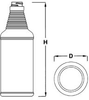PET and HDPE Plastic Bottles -- #503242 RINGED CARAFE-HDPE-32 oz-503242RNG, 503248RNG-28-400 Ramp - Image