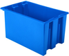 Akro-Mils 1.7 ft, 12.9 gal 75 lb Blue Industrial Grade Polymer Stackable Tote - 23 1/2 in Length - 15 1/2 in Width - 12 in Height - 35240 BLUE -- 35240 BLUE - Image