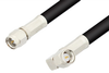 SMA Male to SMA Male Right Angle Cable 36 Inch Length Using 93 Ohm RG62 Coax - PE3411LF-36 - Pasternack