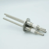 Power Feedthrough, 12000 Volts, 3 Tubes, 0.25″ Stainless Steel Conductors, 2.16″ QF / KF Flange - A0115-4-QF - MPF Products, INC.