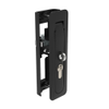 Multi-Point Compression Latch Actuator, Key Locking, with Padlock Hasp, DIN 18254 , NEMA 4 / IP66 Sealed, 24 - 25.5mm  Door thickness, Zinc alloy, Powder Coated, Black -- M3-40-111-25 - Image