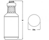 PET and HDPE Plastic Bottles -- #102 FLUTED CARAFE-HDPE-32 oz-000102-28-410 - Image