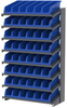 Akro-Mils APRS 900 lb Blue Gray Powder Coated Steel 16 ga Single Sided Fixed Rack - 36 3/4 in Overall Length - 8 Bins - Bins Included - APRS18318 BLUE - APRS18318 BLUE - R. S. Hughes Company, Inc.