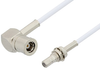 SMB Plug Right Angle to SMB Jack Bulkhead Cable 12 Inch Length Using RG196 Coax, RoHS - PE33682LF-12 - Pasternack