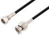 75 Ohm SMC Plug to 75 Ohm BNC Male Cable 60 Inch Length Using 75 Ohm PE-B159-BK Black Coax - PE39260/BK-60 - Pasternack