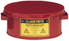 Justrite Red Steel 1 gal Safety Can - 4 1/2 in Height - 9 3/8 in Overall Diameter - JUSTRITE 10375 - JUSTRITE 10375 - R. S. Hughes Company, Inc.