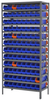 Akro-Mils 6500 lb Adjustable Blue Gray Powder Coated Steel 22 ga Open Adjustable Fixed Shelving System - 96 Bins - 6500 lb Total Capacity - AS187936448B - AS187936448B - R. S. Hughes Company, Inc.