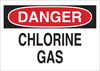Brady B-302 Polyester Rectangle White Chemical, Biohazard, Hazardous & Flammable Material Sign - 14 in Width x 10 in Height - Laminated - TEXT: DANGER CHLORINE GAS - 84358 - 754476-84358 - R. S. Hughes Company, Inc.