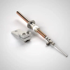 Power Feedthrough, 8000 Volts, 1000 Amps, 1 Pin, 0.750″ Copper Conductor, Water Cooled W/ T-Fitting, 2.16″ QF/KF -- A11355-1-QF