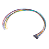 10+10 Pos. Female DIL 24 AWG Cable Assembly, 450mm, single-end, Extended Wall, Jackscrews -- M80-FE22068F2-0450L - Image