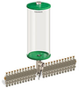 Green Color Key, Clear View Multiple Feed Electro Lubricator, 1 gal Acrylic Reservoir, 23 Feeds, 1/4” OD Tube Outlets, 120V/60Hz - B5162-128AB2312061GW - Oil-Rite Corp.