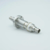 BNC Coaxial Feedthrough, 1 Pin, Floating Shield, Double-Ended, 1.33″ Conflat Flange -- A0474-1-CF - Image