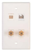 Residential Wall Plate, 4 Module, White; Accessory Type Gc Electronics - 28K6115 - Newark, An Avnet Company