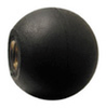 Rubber Ball Knob, Brass Insert -- KD-1091 - Image