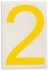 Brady Toughstripe B-514 Yellow Indoor Polyester Number Label - 6 in Width - 8 in Height - 8 in Character Height - Printed Msg = 2 - 121864 - 754473-71101 - R. S. Hughes Company, Inc.