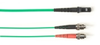 1-m, ST-MTRJ, 50-Micron, Multimode, Plenum, Green Fiber Optic Cable -- FOCMP50-001M-STMT-GN - Image