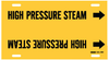 Brady B-195 Black on Yellow Plastic Strap-On Pipe Marker - 3 1/2 in Character Height - Printed Msg = HIGH PRESSURE STEAM with Right Arrow - 4077-H - 754476-47766 - R. S. Hughes Company, Inc.