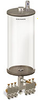 Levelux Clear View Multiple Feed Manual Lubricator, 1 gal Acrylic Reservoir, 6 Feeds, 1/8
