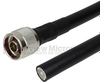 N Male to Straight Cut Lead Cable RG-214 Coax in 36 Inch - FMC0100214-36 - Fairview Microwave Inc.
