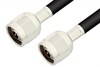 75 Ohm N Male to 75 Ohm N Male Cable 12 Inch Length Using 75 Ohm RG6 Coax - PE3612-12 - Pasternack