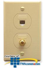ICC 6P6C RJ-11 Voice and F-Type Designer Wall Plate - IC630S6G - TelephoneStuff.com