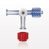 3-Way Stopcock, 2 Female Luer Locks, Swivel Male Luer Lock, Vented Cap - 99713 - Qosina Corp.