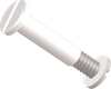 3/8 Small Slotted Post and Screw, HDPE, White - AP2050375SW - ARKPLAS