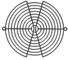 150mm Wire Form Fan Guard, Black E.D. Finish - 08125-02 - Qualtek Electronics Corp.
