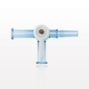 2-Way Stopcock, 2 Female Luer Locks, Male Luer Slip, 90 Degree Turn Handle - 99744 - Qosina Corp.