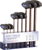 9 Pieces Metric Ball T-Handle S2 Hex Key Set -- SCD1009 - Image