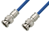 75 Ohm BNC Male to 75 Ohm BNC Male Cable 48 Inch Length Using 75 Ohm PE-B159-BL Blue Coax - PE38130/BL-48 - Pasternack