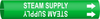 Brady Bradysnap-On B-915 White on Green Plastic Snap-On Pipe Marker - 3/4 in Character Height - Printed Msg = STEAM SUPPLY - 4366-B - 754473-67983 - R. S. Hughes Company, Inc.