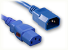 IEC-60320-C14 BLUE to IEC-60320-C13 AUTO-LOCK BLUE HOME // Featured Products -- 3500.039BLUAL - Image